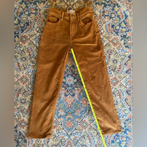 Everlane Baby Cord Cheeky Crop Brown Corduroy - waist size 24 - Picture 7 of 10